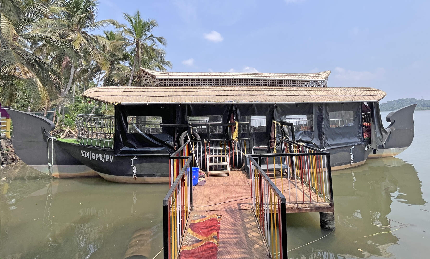 Entry area for small boats at Akalappuzha boating point