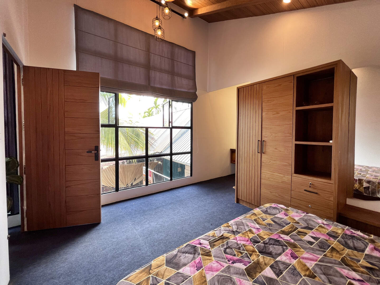 Homestay room with scenic outside view